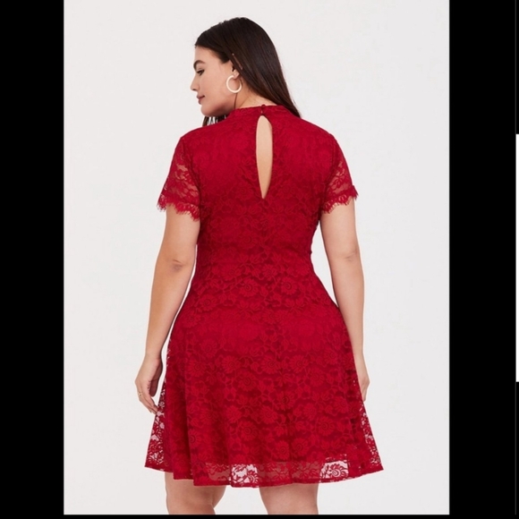 Torrid Red Lace Dress - Picture 2 of 5